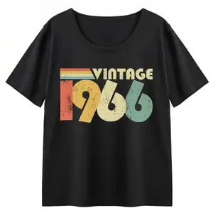 Vintage 1966 Shirt Retro Birthday Gift 58th Anniversary Tee Distressed Year Born Gift