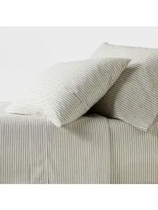 Threshold 250 Thread Count Organic Cotton Percale 4-Piece Sheet Set
