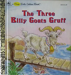 USED Book - The Three Billy Goats Gruff (A First Little Golden Book) (English and Norwegian Edition) by Ellen Rudin (Hardcover) - english