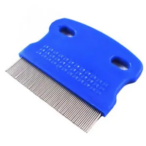 Lice Hair Comb Brushes Fine Egg Dust Nit Free Removal Stainless Steel Hair Accessories（Blue）