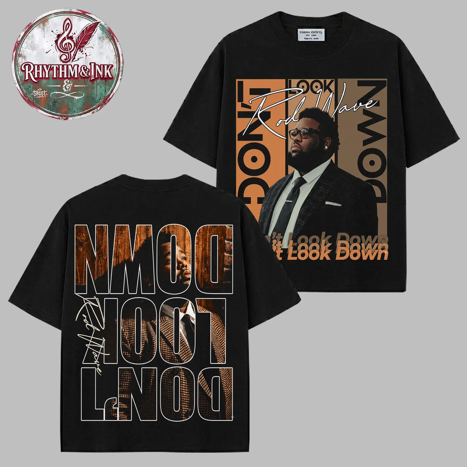 Rod Wave Don't Look Down Tour 2026 V7 Premium Cotton T-Shirt, Double Sided Concert Merch Graphic Tee, Vintage Bootleg Hip Hop Rap Streetwear Shirt, Music Tour Fan Gift