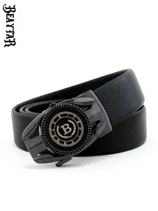 New Men's Leather Belt, Business Casual Automatic Buckle Waistband, Cowhide Pants Belt, Fashionable Durable Versatile Commuter Style