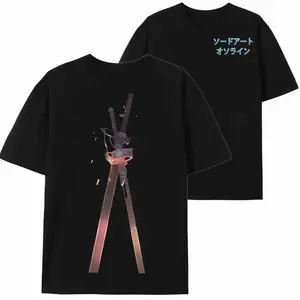 Men's 100% Cotton Short-Sleeve Round Neck Seamless Anime T-Shirt - Casual Soft Relaxed Fit Streetwear Top, Manga Cosplay Gift HXF