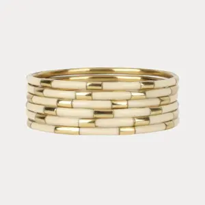 BudhaGirl Ivory Veda Bangle ( Set of 6 )