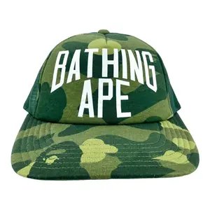 BAPE Color Camo Nyc Logo Trucker Hat (FW22) Green