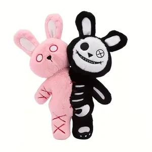 30Cm/11.8Inch Scary-Gothic Rabbit Stuffed Toys for Children, Frightening Plush Animals, Bunny Plush Dolls, Decorations for Easter And Halloween, Presents for Kids
