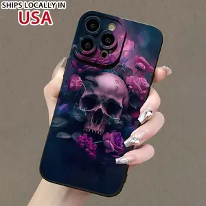 Skull Pattern Phone Case, Anti-drop Cellphone Protective Case, Total Protective Shockproof Mobile Phone Cover for iPhone