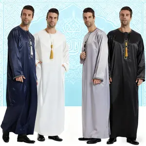 Men's Robe & Long Shirt with Tassels - Ethnic Style Men's Apparel, Casual, Modest, Stylish Muslim Clothing Suitable for All Seasons men s modest clothing eid  shopping mens  thobe traditional  arabic  thobe arab  robe menabaya modest wear