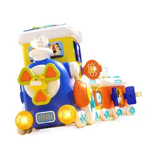 Montessori Toys for 1-Year-Old Boys and Girls, Musical Train Baby Toy, 8-In-1 Activity Box, Educational Gift for Toddlers
