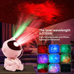 Galaxy Projector Lamp, Mini Astronaut Nebula Projection Light, LED Night Sky Projector with Remote Control, Ceiling Projection Lamp, Ideal for Bedroom, Game Room, Home Cinema