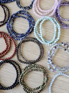 4mm Crystal Bracelets - Round Stretchy Bracelets for Stacking - Elegant and Versatile Beaded Crystal Jewelry for Everyday Wear