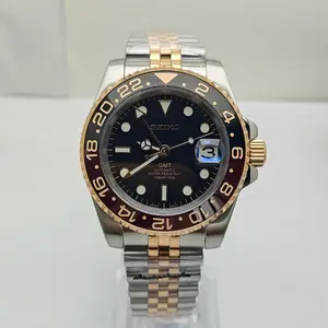 Seiko Two-tone Rose Gold GMT Mod Watch