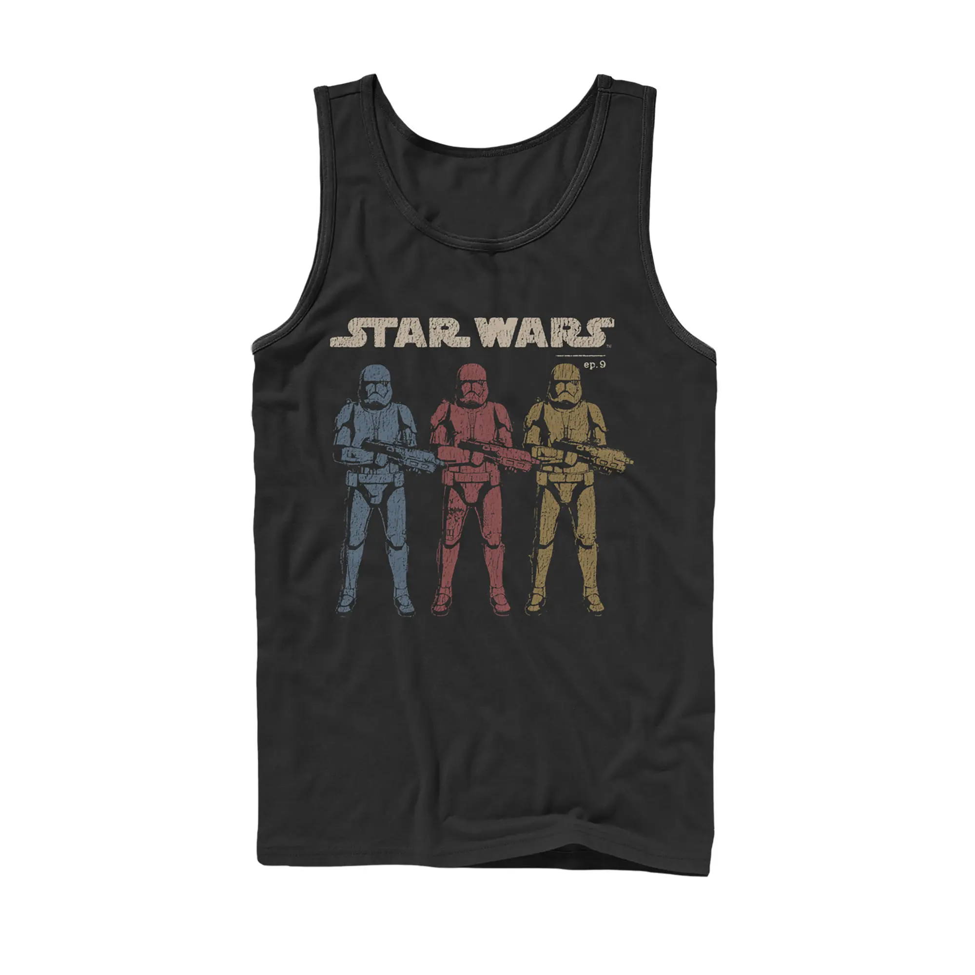 Men's Star Wars: The Rise of Skywalker Graphic Stormtrooper Trio Tank Vest, Stylish Fashion Menswear Tank Top