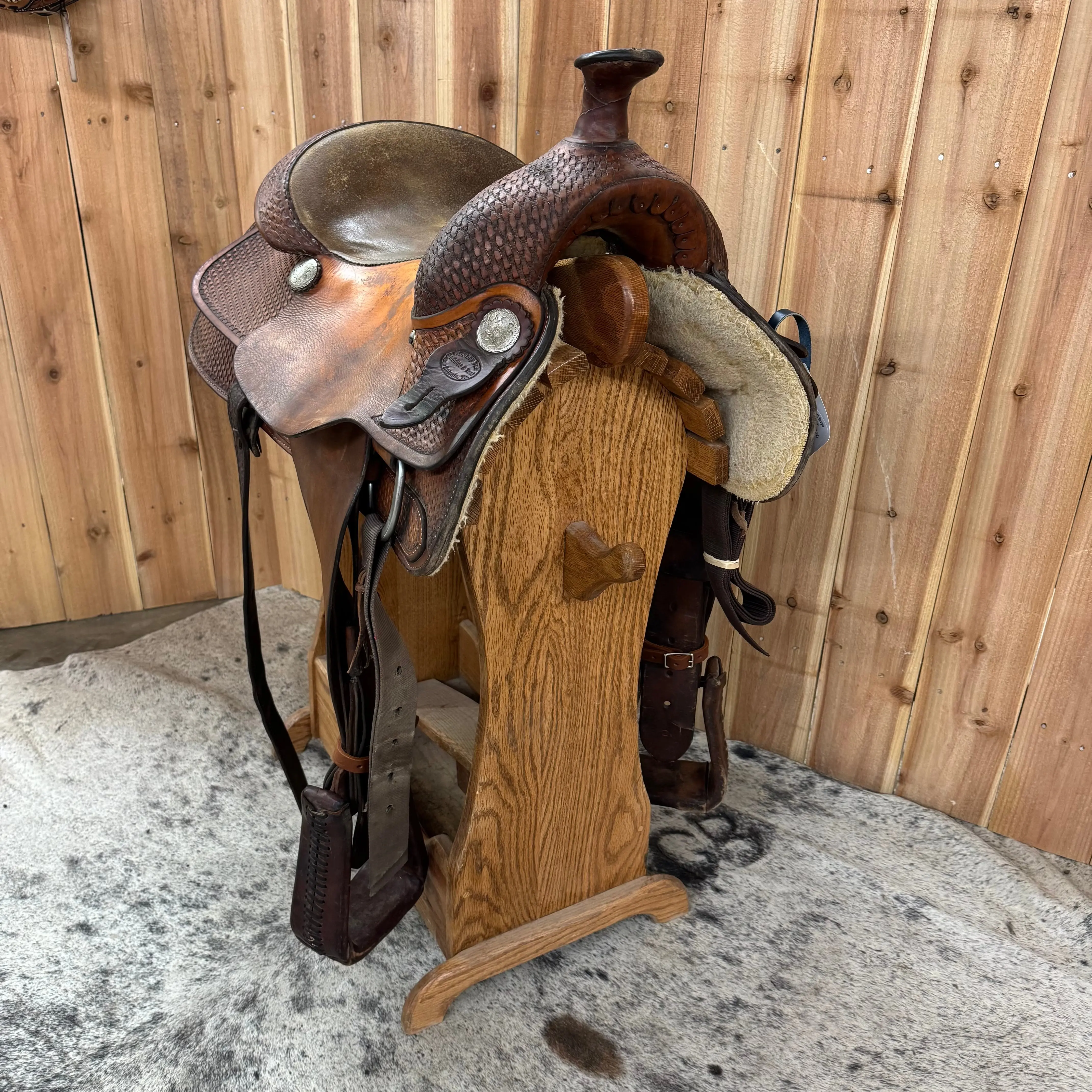 Used Cowboy Tuff Roper Saddle, 15.5" Seat