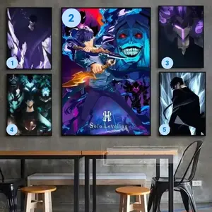 Unframed Solo Leveling Epic Anime Canvas Poster | High-Quality Webtoon Wall Art Print for Gaming Room Decor & Otaku Gift