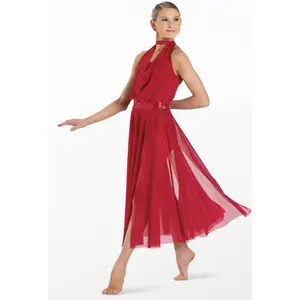 Pre-Owned Costume Weissman 14155 Medium Adult Deep Red Contemporary Sequin