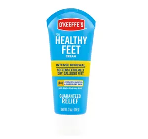 O'Keeffe's Healthy Feet Intense Renewal Cream with Alpha Hydroxy Acid; Softens and Exfoliates Extremely Dry; Callused Feet; 3oz Tube (Pack of 1)