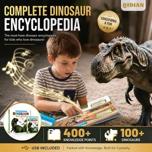 Talking Dinosaur Encyclopedia for Kids | 100+ Dinosaurs & 400+ Interactive Sounds | Earth Overlord Learning Book | Children's Sound Encyclopedia with Touch Activation