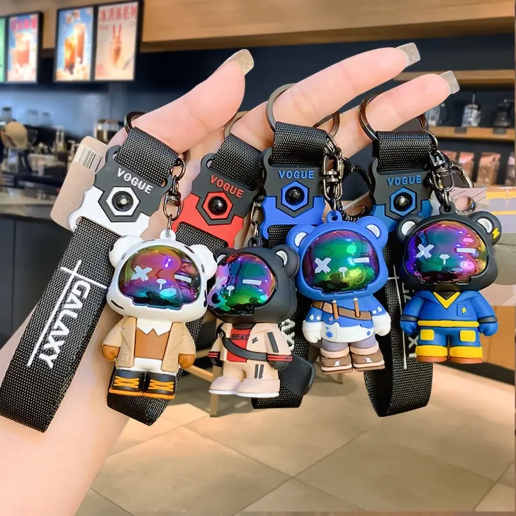 Premium Astronaut Bear Keychain - Hot Trend 2024 Key Holder - Bag and Backpack Accessory