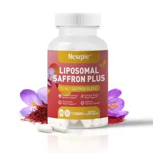 NEWPIE Saffron+ Advanced Dietary Supplements - 60 Gluten-Free, Vegan-Safe Veggie Capsules for Women’s Mood Boost, Pre-Workout Support (With Melon, Bitter, Probiotic Benefits)