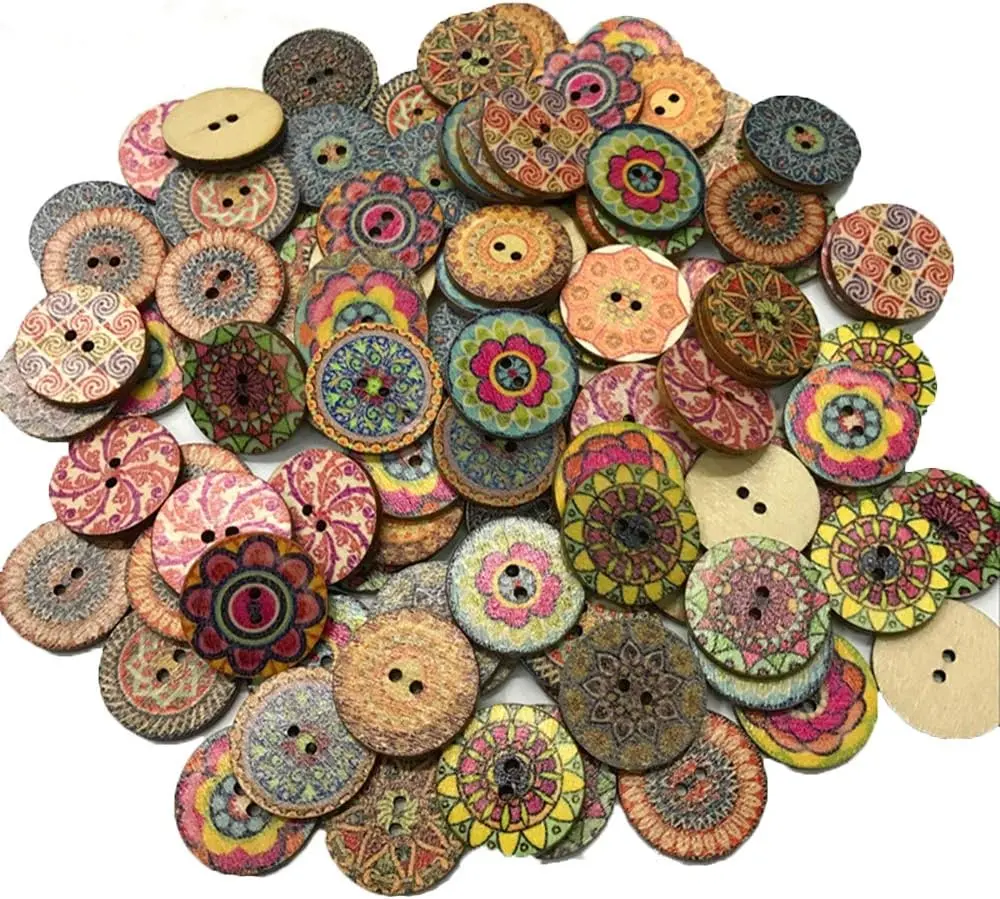 200 count  Buttons,   Buttons with 2 Holes for DIY Sewing Craft Decorative