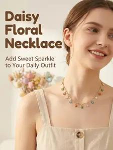 Daisy Necklace Alloy, Sweet Style for Young Fashion Women, Adjustable Clavicle Chain, Perfect Gift for Friends