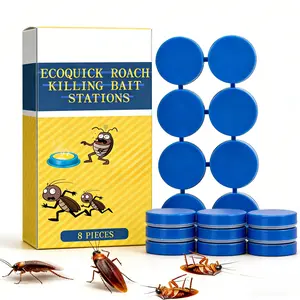 Viral Roach Terminator Pest Control Kit, Must-Have Home Hack for Large Gregarious Roaches, Pet Safe Corn Oil Roach Bait Gel & Strips, Long-Lasting Gnat Trap for Kitchen Dormitory Indoor Outdoor Use