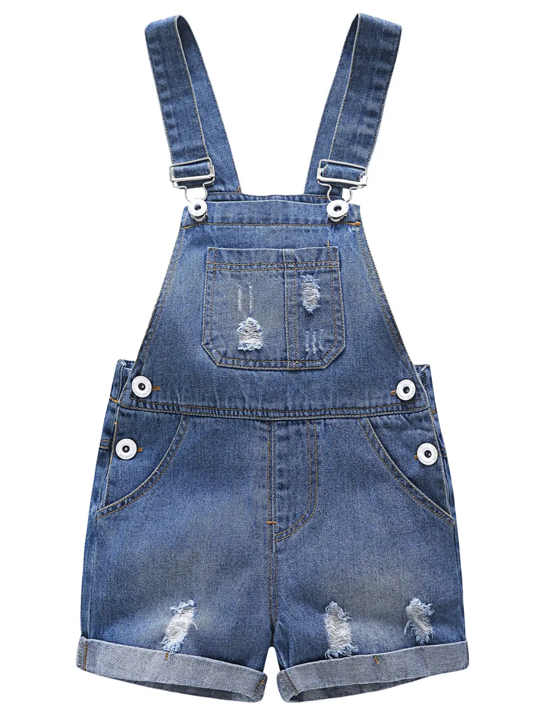 KIDSCOOL SPACE Baby Girls 3D Bunny Denim Overalls Cute Rabbit Snap Closure Jean Dungarees Romper Jumpsuit Outfits Clothes