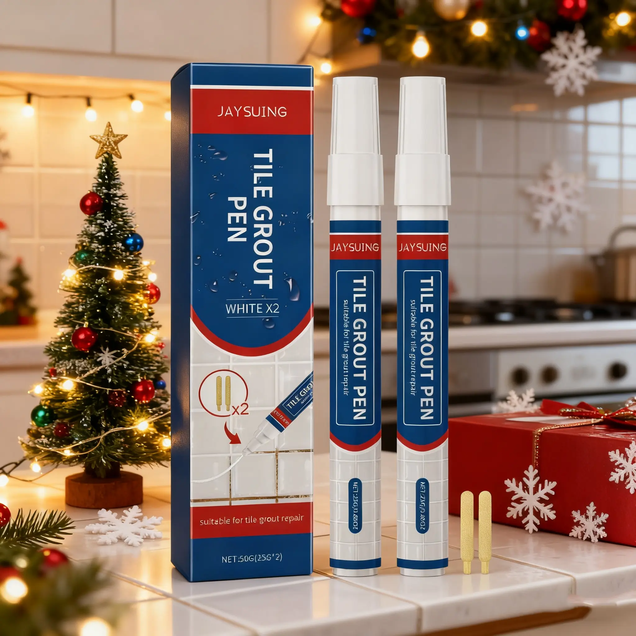 Tile Grout Pen Waterproof Feature Mildew Resistant Long-Lasting Durable for Clean Home Spaces, Easy Application, Perfect for Tile Sealing