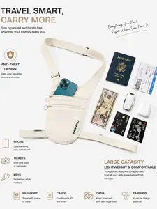 Travel Anti-Theft Waist Bag, Passport Wallet, Hidden Carry-On Crossbody Pouch, European Travel Essentials, Compact & Secure Design