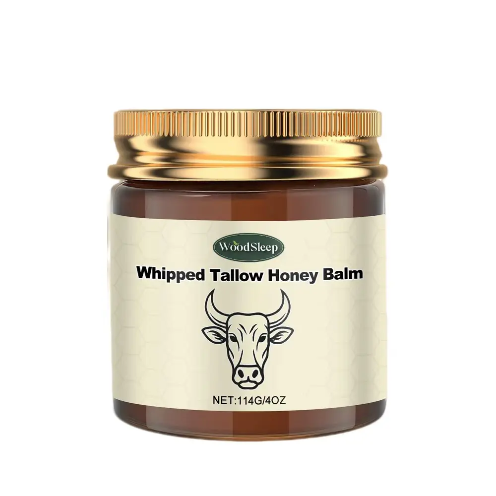 Tallow Honey Balm with Lavender, Whipped Grass-Fed Moisturizer for Hydrating & Firming Body Care, All-Natural Smooth Skin Routine, 4 Oz, Handmade, Soft Skin, Adults, Biodegradable