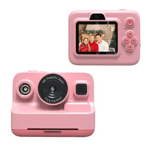 Kids Portable Instant Print Camera, Pocket Camera HD Selfie Digital Cam with 2.4 Inch Screen, Multifunctional Printer Gift for Ages 3-12 Boys & Girls