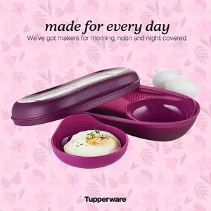 Tupperware Microwave Breakfast Maker; breakfast, lunch, dinner or dessert anytime in a flash! ideal for cooking omelets, oatmeal, breakfast sandwiches, even French toast & more! Cookware Cover Handles