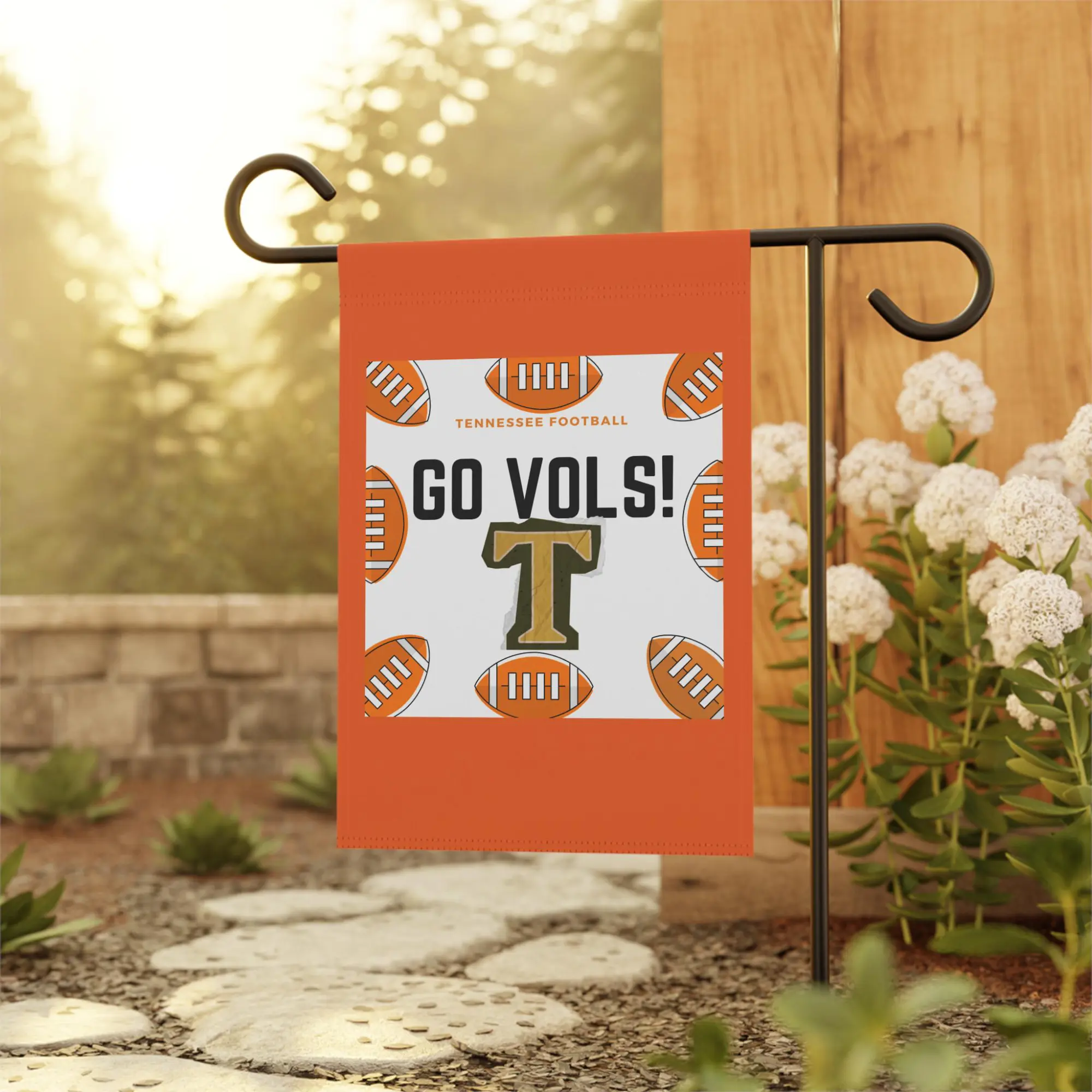 Tennessee Football Garden Banner, Go Vols Outdoor Decoration, College Football Flag, Game Day Yard Decor, Athletic Team Spirit Sign