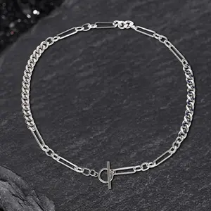 GTHIC Unisex OT Buckle Cuban Chain Stainless Steel Necklace Fashion Link For Daily Wear Rapper Gift