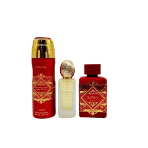 Lattafa Perfumes | Lattafa Badee Al Oud Sublime - 3 pc Gift Set - 100 ml EDP + 200 ml Body Spray + 50 ml Hair Mist