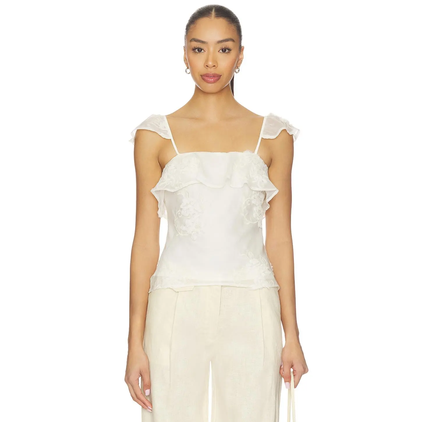Bardot Lisette Frill Detail Cami in Ivory
