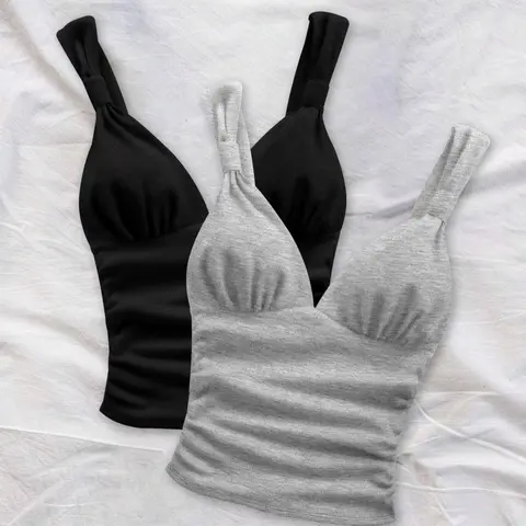 Women's Solid Color Tank Top, Casual Sleeveless Top, Ladies Clothes for All Seasons, Basic Camisole, Camisole Tops