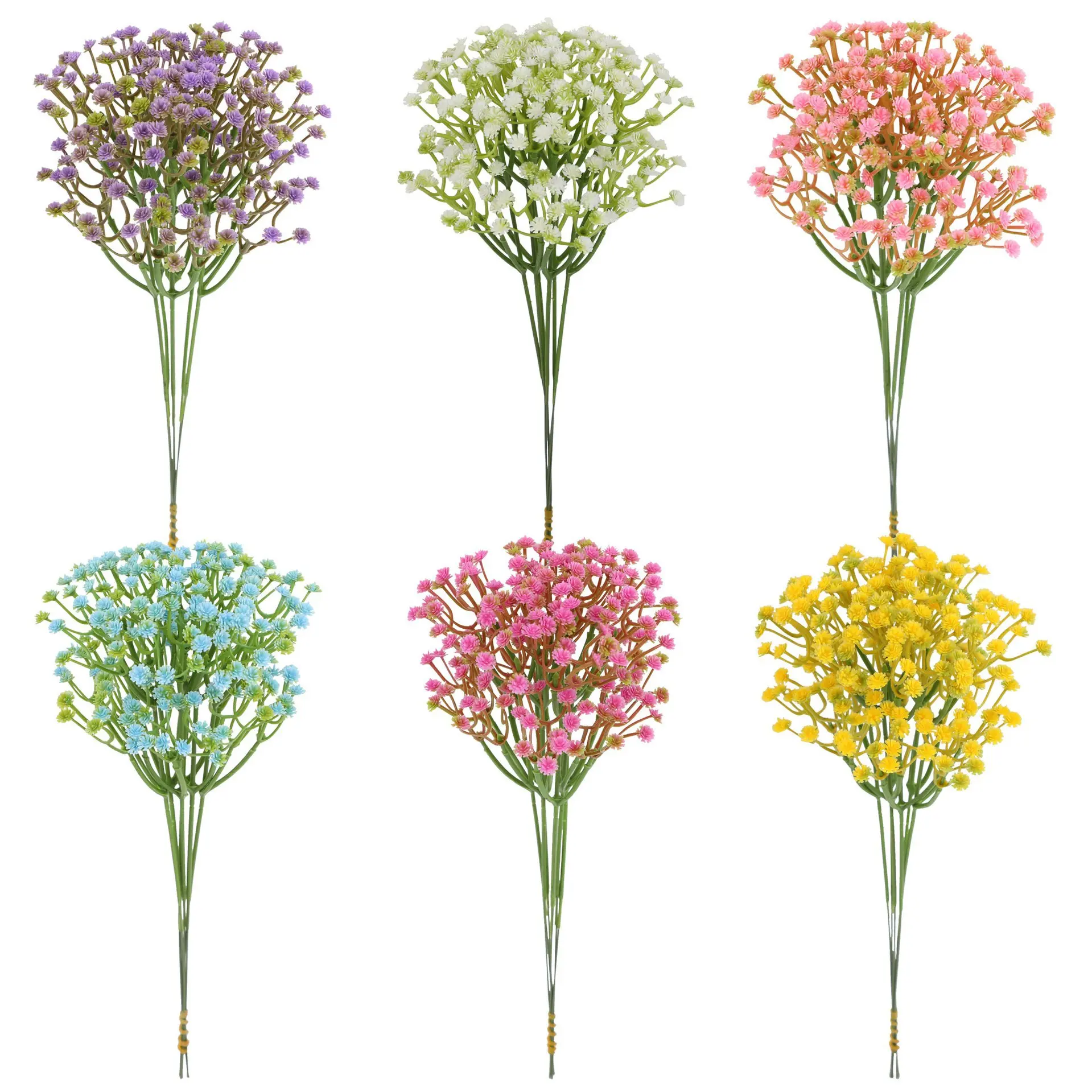 Artificial Baby's Breath Flower Bouquet – Ideal for Wedding Decor, Home Floral Arrangements & Faux Greenery Decor Decorative Fruit room decor for men fake flowers for outdoor beaded plants mother's day bouquet front porch decor
