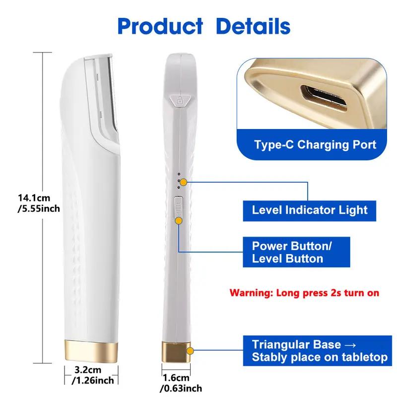 Women's Electric Shaver & Body Hair Trimmer, Portable Painless Razor for Legs, Armpits, and Bikini Area, 6-in-1 Grooming Kit with LED Light, Essential for Home and Travel