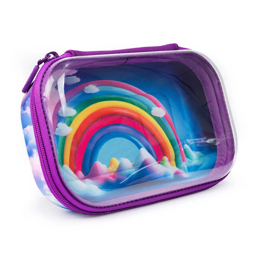 ZIPIT Clear-Top Storage Box - Durable, Stylish & Multi-Purpose Organizer with Unique See-Through Lid, Roomy Main Compartment for Pens & Accessories