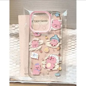 Loopy iPhone16/15 Phone Case Soft Silicone for iPhone 13 12 11 14 Pro Max XS MAX Protective Camera Design Impact Resistant Waterproof Shell Cover Protector Screen Protector Protection Casing Cute Girly Cases Flaw Phone Case Shockproof Cellphone Smartphone