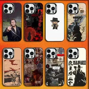 Red Dead Redemption Arthur Morgan Tough Phone Case, Black Matte Shockproof Cover, Designed for iPhone 11-17 Pro Max/Plus & Samsung Galaxy S23-S25