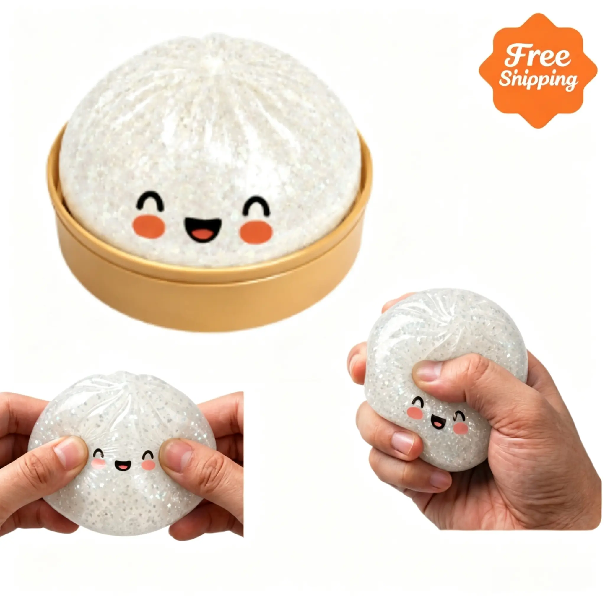 2026 New Shiny Dumpling Squeezable Toy, Soft Touch, Stress-Relieving Toy, Suitable for Home, Office, and Parties, Dumpling Box Squeezable Toy, Suitable for Children, Gift Exchange, Suitable for Adults and Children