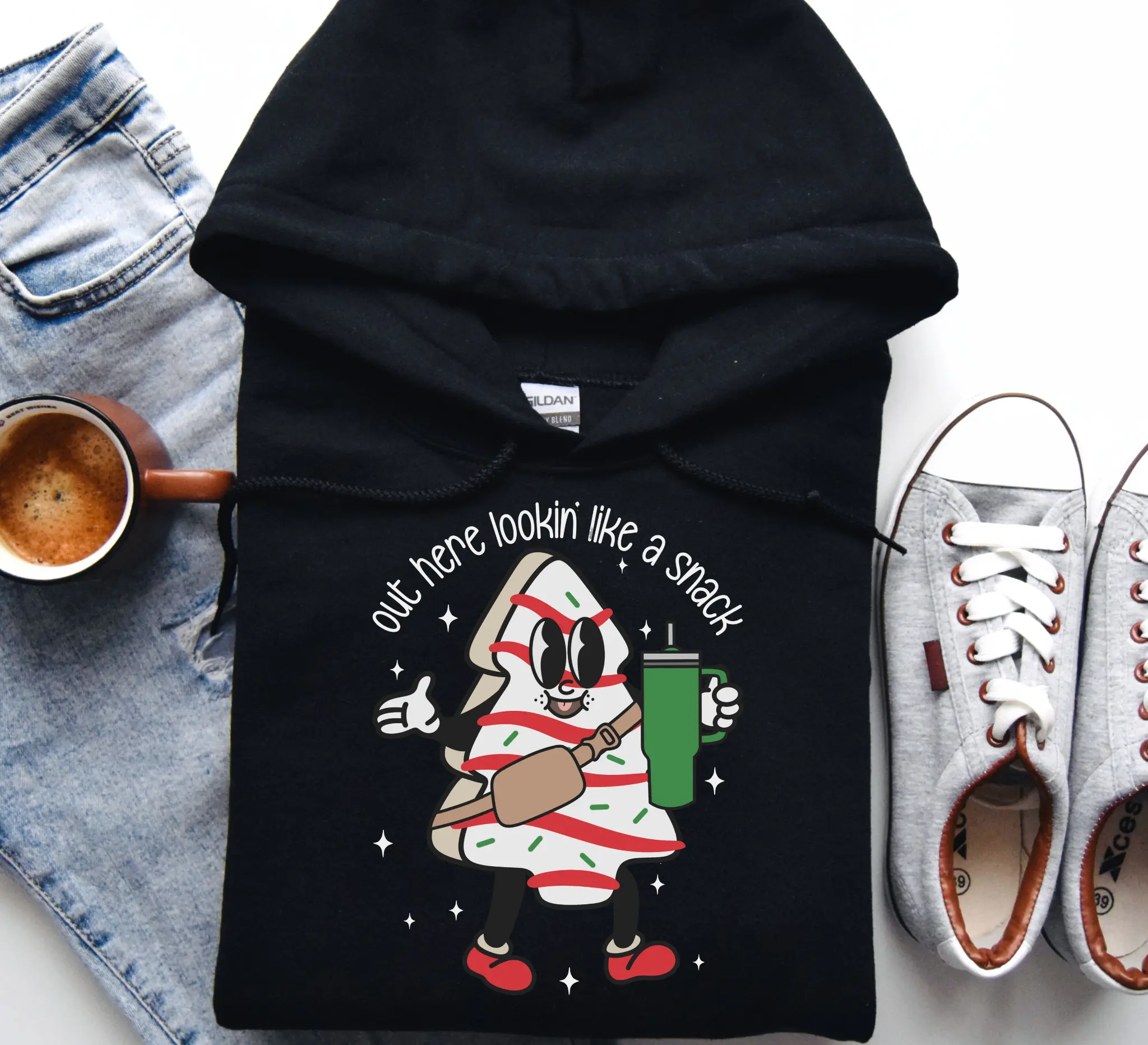 Boojee Out Here Lookin Like A Snack Shirt,Little Debbie Christmas Tree Cake Sweatshirt, Christmas Tree Cake Shirt, Boojee Christmas Shirt