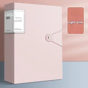 Colorful File Folder A4 Document Organizer Box with 100 Transparent Pockets, Multi-Layer Office and School Storage Filing Folder