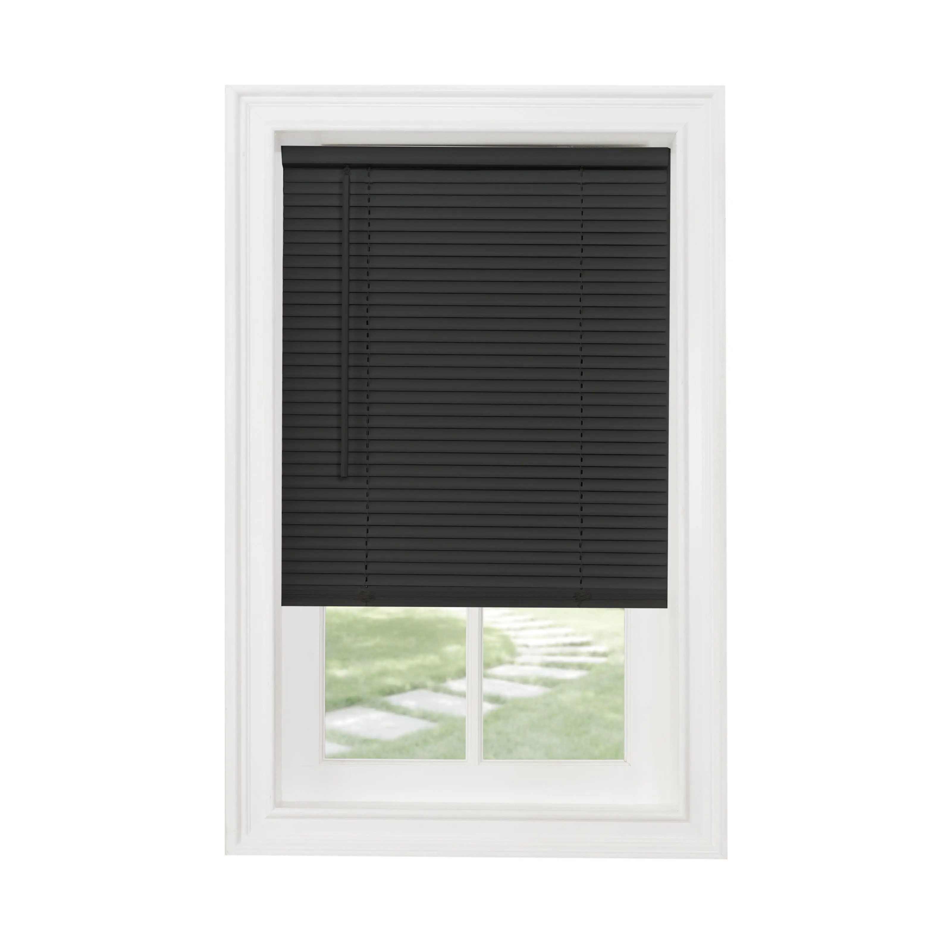 Achim MSG2307BK6 30 x 72 in. GII Morningstar Cordless Vinyl Light Filtering Mini Blinds, Black