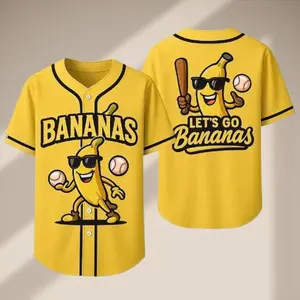 Funny Banana Baseball Fan Jersey – Let’s Go Bananas Tee
