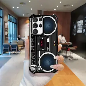 Vintage 80s Boombox Cassette Phone Case for 【Galaxy S22 Ultra 5g】 | MagSafe Ready, Unique Cool Design Protective Case.666
