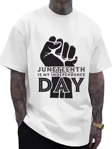Women's Short-Sleeve Juneteenth My Independence Day Black Power T-Shirt, Breathable Fabric, Casual Quote Top for Outdoor Fun,summerwins